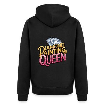 Diamond Painting Diamond Painter - Unisex Premium Bio Zip Hoodie - Schwarz - Hinten - Nico (187cm)