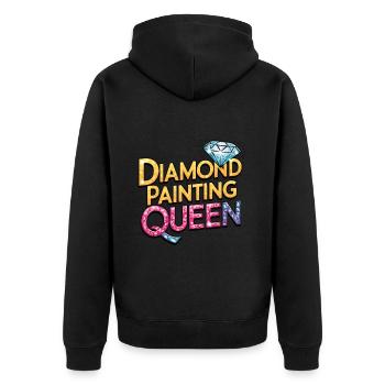 Diamond Painting Diamond Painter - Unisex Premium Bio Zip Hoodie - Schwarz - Hinten - Nico (187cm)