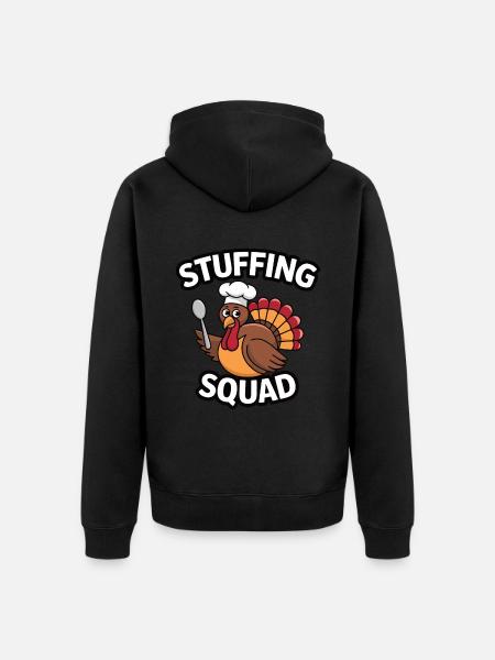 Dinde drôle de Thanksgiving - Veste à capuche bio Premium Unisexe - noir