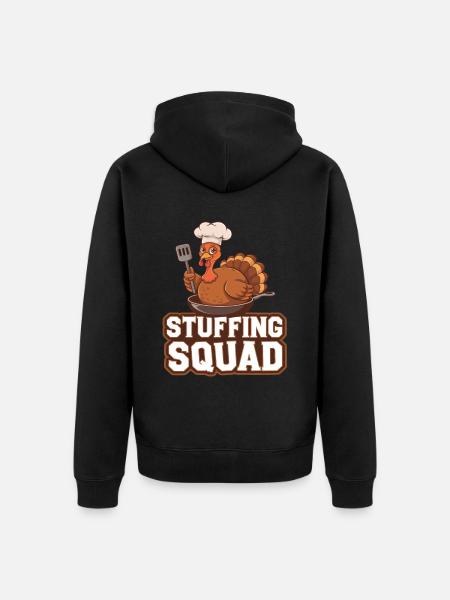 Lustiger Thanksgiving Truthahn - Unisex Premium Bio Zip Hoodie - Schwarz