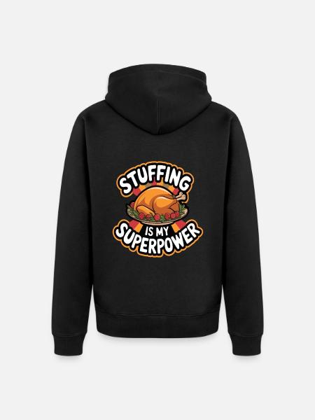 Funny Thanksgiving Turkey - Unisex Premium Organic Zip Hoodie - black