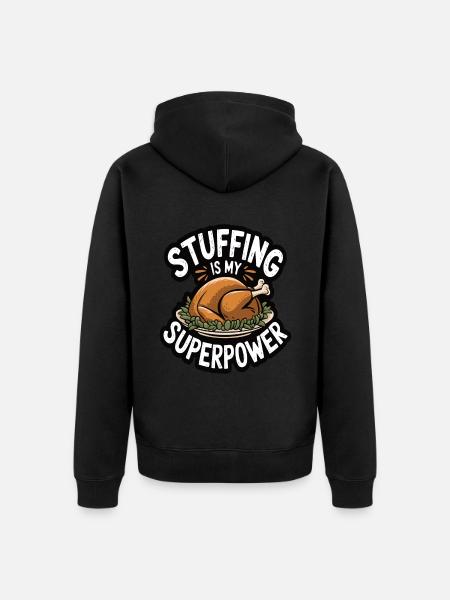 Funny Thanksgiving Turkey - Unisex Premium Organic Zip Hoodie - black