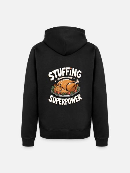Funny Thanksgiving Turkey - Unisex Premium Organic Zip Hoodie - black