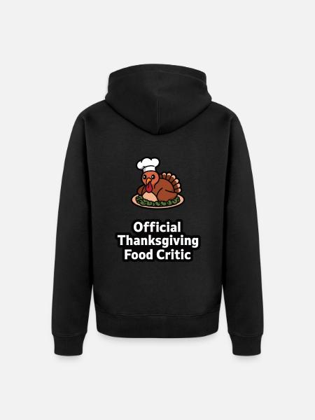 Lustiger Thanksgiving Truthahn - Unisex Premium Bio Zip Hoodie - Schwarz
