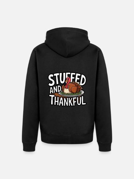 Dinde drôle de Thanksgiving - Veste à capuche bio Premium Unisexe - noir