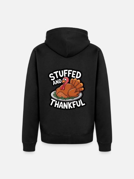 Lustiger Thanksgiving Truthahn - Unisex Premium Bio Zip Hoodie - Schwarz