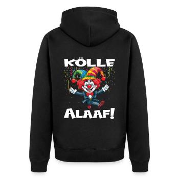 Karneval Kostüm Fasching Fastnacht - Unisex Premium Bio Zip Hoodie - Schwarz - Hinten - Nico (187cm)