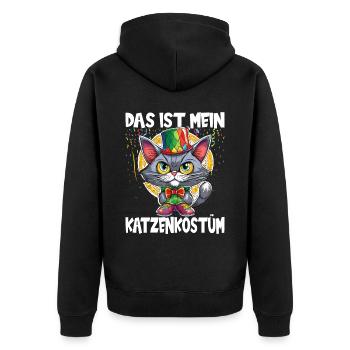 Karneval Kostüm Fasching Fastnacht - Unisex Premium Bio Zip Hoodie - Schwarz - Hinten - Nico (187cm)