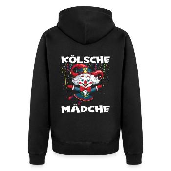Karneval Kostüm Fasching Fastnacht - Unisex Premium Bio Zip Hoodie - Schwarz - Hinten - Nico (187cm)