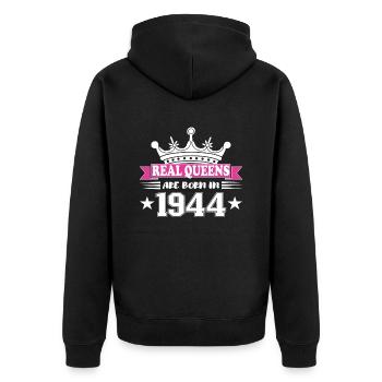 80 ans anniversaire 1944 cadeau d’anniversaire - Veste à capuche bio Premium Unisexe - noir - Dos - Nico (187cm)