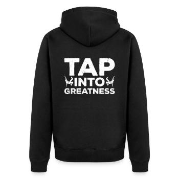 Tap Dance Tap Dancing Tap Dancer - Unisex Premium Organic Zip Hoodie - black - Back - Nico (187cm)