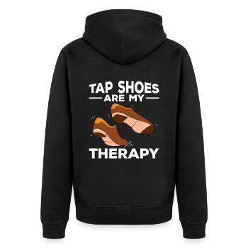 Tap Dance Tap Dancing Tap Dancer - Unisex Premium Organic Zip Hoodie - black - Back - Nico (187cm)