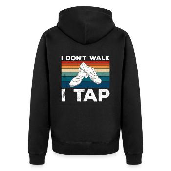 Tap Dance Tap Dancing Tap Dancer - Unisex Premium Organic Zip Hoodie - black - Back - Nico (187cm)