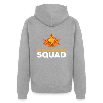 Crab Rangoon Asia Food - Unisex Premium Bio Zip Hoodie - Grau meliert - Hinten - Nico (187cm)