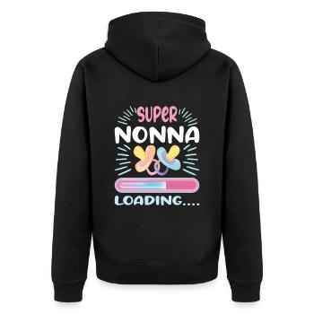 Nonna 2024 Chargement Mamie 2024 - Veste à capuche bio Premium Unisexe - noir - Dos - Nico (187cm)