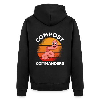 Mignon ver drôle vers de terre vers de terre - Veste à capuche bio Premium Unisexe - noir - Dos - Nico (187cm)