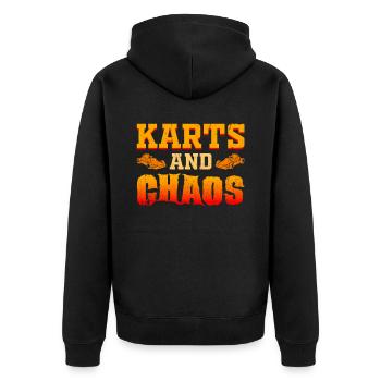 Go Kart Kart Driver Go Kart Racing - Unisex Premium Organic Zip Hoodie - black - Back - Nico (187cm)