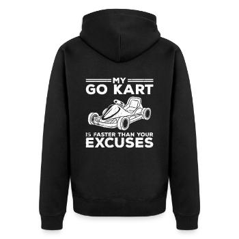 Go Kart Kart Driver Go Kart Racing - Veste à capuche bio Premium Unisexe - noir - Dos - Nico (187cm)