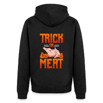 Halloween Butcher Halloween Butcher - Unisex Premium Organic Zip Hoodie - black - Back - Nico (187cm)