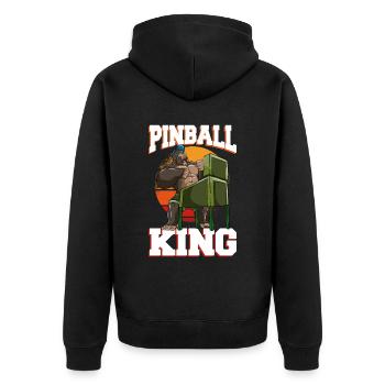 Pinball Machine Flipper Machine - Unisex Premium Organic Zip Hoodie - black - Back - Nico (187cm)