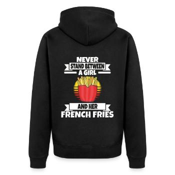 Frites drôles Frites drôles - Veste à capuche bio Premium Unisexe - noir - Dos - Nico (187cm)