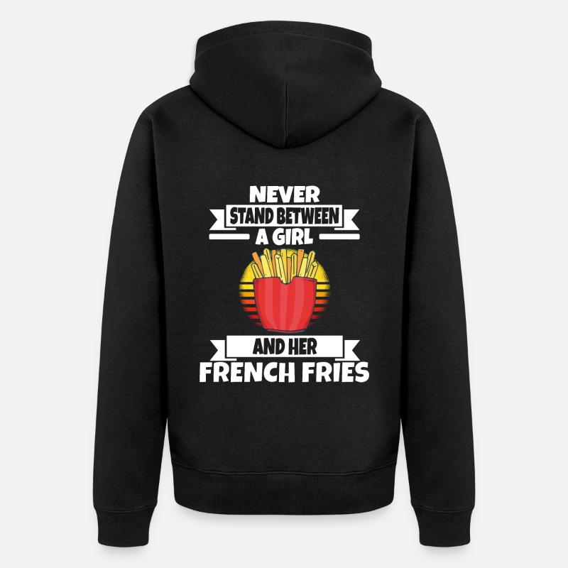 Frites drôles Frites drôles - Veste à capuche bio Premium Unisexe - noir