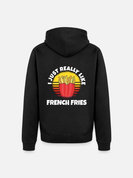 Frites drôles Frites drôles - Veste à capuche bio Premium Unisexe - noir