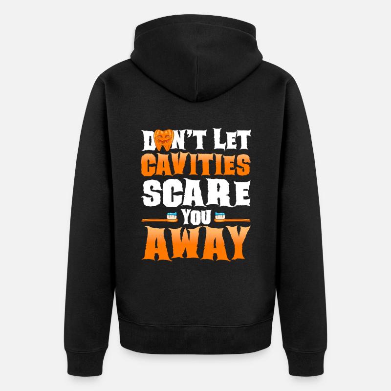 Dentiste Halloween assistant dentaire - Veste à capuche bio Premium Unisexe - noir