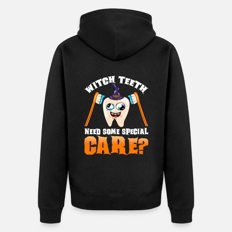 Dentiste Halloween assistant dentaire - Veste à capuche bio Premium Unisexe - noir
