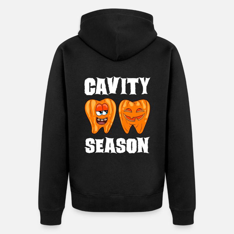 Dentiste Halloween assistant dentaire - Veste à capuche bio Premium Unisexe - noir