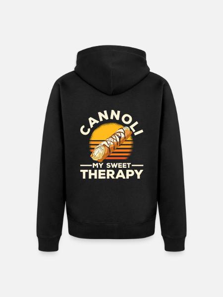 Cannoli Cannolo - Unisex Premium Organic Zip Hoodie - black