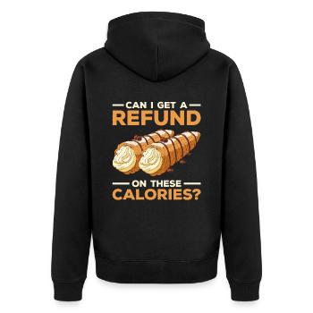 Cannoli Cannolo - Unisex Premium Bio Zip Hoodie - Schwarz - Hinten - Nico (187cm)