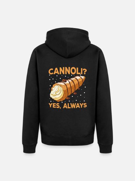Cannoli Cannolo - Unisex Premium Organic Zip Hoodie - black