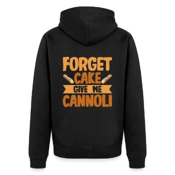 Cannoli Cannolo - Unisex Premium Bio Zip Hoodie - Schwarz - Hinten - Nico (187cm)