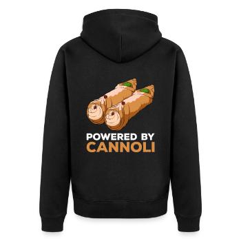 Cannoli Cannolo - Unisex Premium Bio Zip Hoodie - Schwarz - Hinten - Nico (187cm)