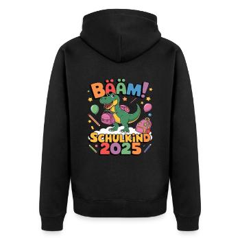 School Child 2025 School Enrollment Back to School - Unisex Premium Organic Zip Hoodie - black - Back - Nico (187cm)