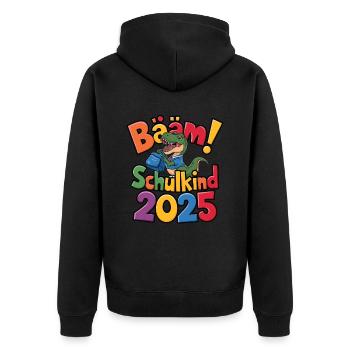 School Child 2025 School Enrollment Back to School - Unisex Premium Organic Zip Hoodie - black - Back - Nico (187cm)