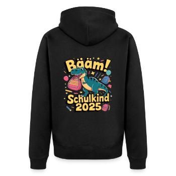 School Child 2025 School Enrollment Back to School - Unisex Premium Organic Zip Hoodie - black - Back - Nico (187cm)