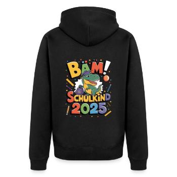 School Child 2025 School Enrollment Back to School - Unisex Premium Organic Zip Hoodie - black - Back - Nico (187cm)