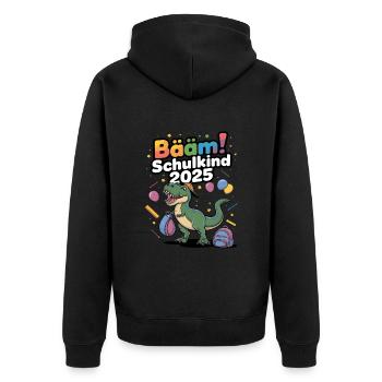 School Child 2025 School Enrollment Back to School - Unisex Premium Organic Zip Hoodie - black - Back - Nico (187cm)