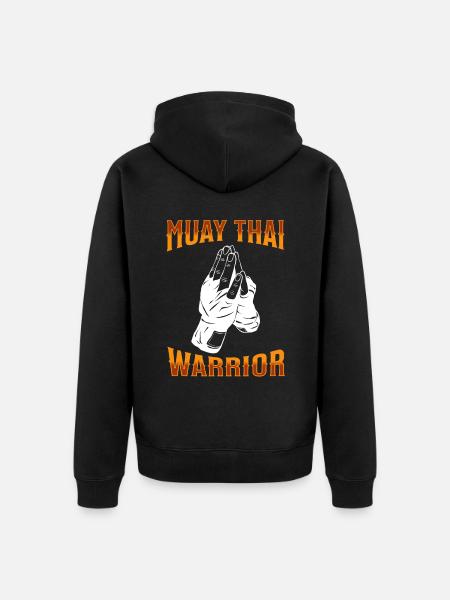 Muay Thai Boksning Muay Thai - Premium økologisk unisex-hættejakke - sort
