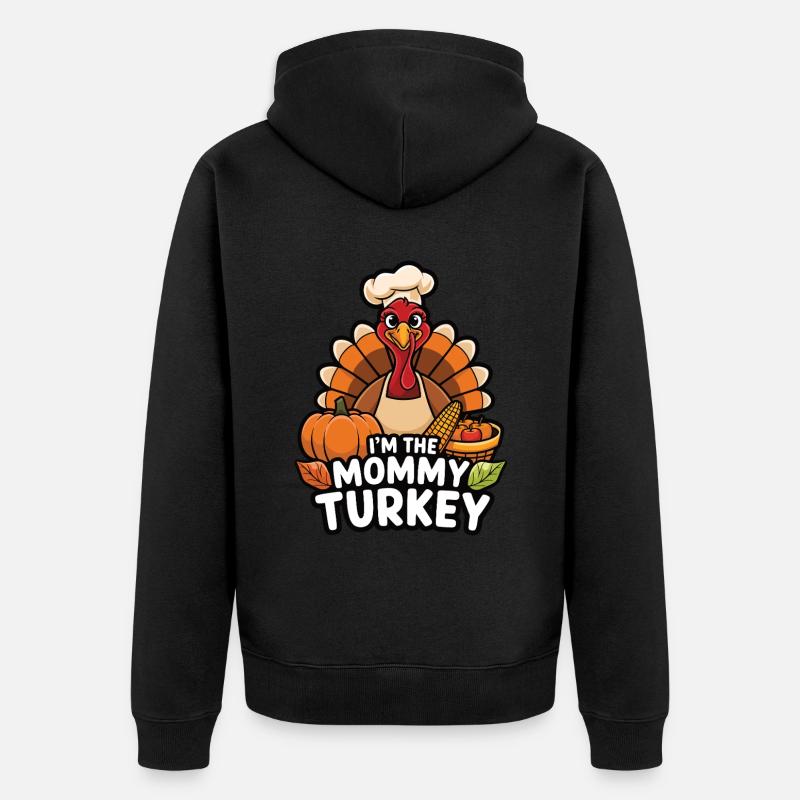 Maman Turquie Thanksgiving - Veste à capuche bio Premium Unisexe - noir