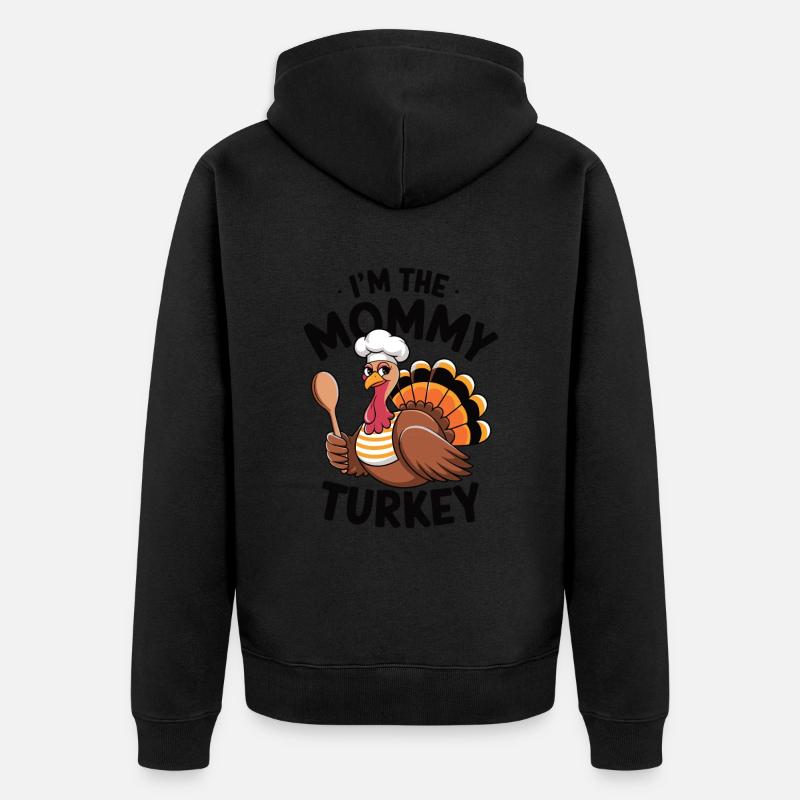Maman Turquie Thanksgiving - Veste à capuche bio Premium Unisexe - noir