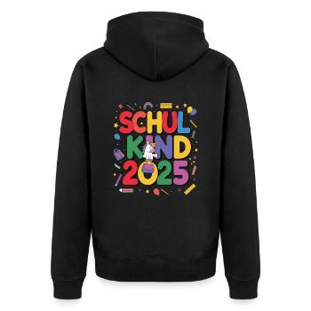 School Child 2025 School Enrollment Back to School - Unisex Premium Organic Zip Hoodie - black - Back - Nico (187cm)