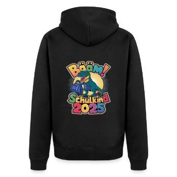 Écolier 2025 Inscription à l’école Retour à l’école - Veste à capuche bio Premium Unisexe - noir - Dos - Nico (187cm)