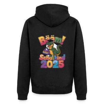 Écolier 2025 Inscription à l’école Retour à l’école - Veste à capuche bio Premium Unisexe - noir - Dos - Nico (187cm)
