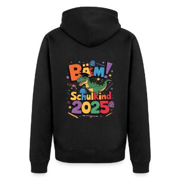 Écolier 2025 Inscription à l’école Retour à l’école - Veste à capuche bio Premium Unisexe - noir - Dos - Nico (187cm)