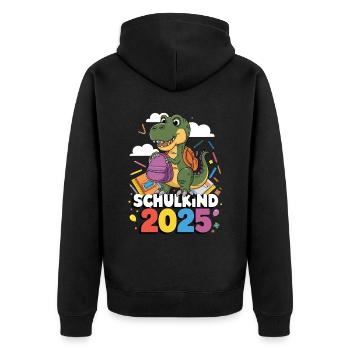 School Child 2025 School Enrollment Back to School - Unisex Premium Organic Zip Hoodie - black - Back - Nico (187cm)