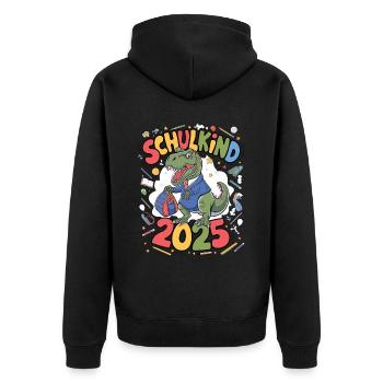 Écolier 2025 Inscription à l’école Retour à l’école - Veste à capuche bio Premium Unisexe - noir - Dos - Nico (187cm)