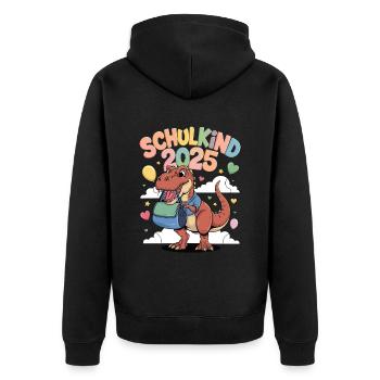 Écolier 2025 Inscription à l’école Retour à l’école - Veste à capuche bio Premium Unisexe - noir - Dos - Nico (187cm)